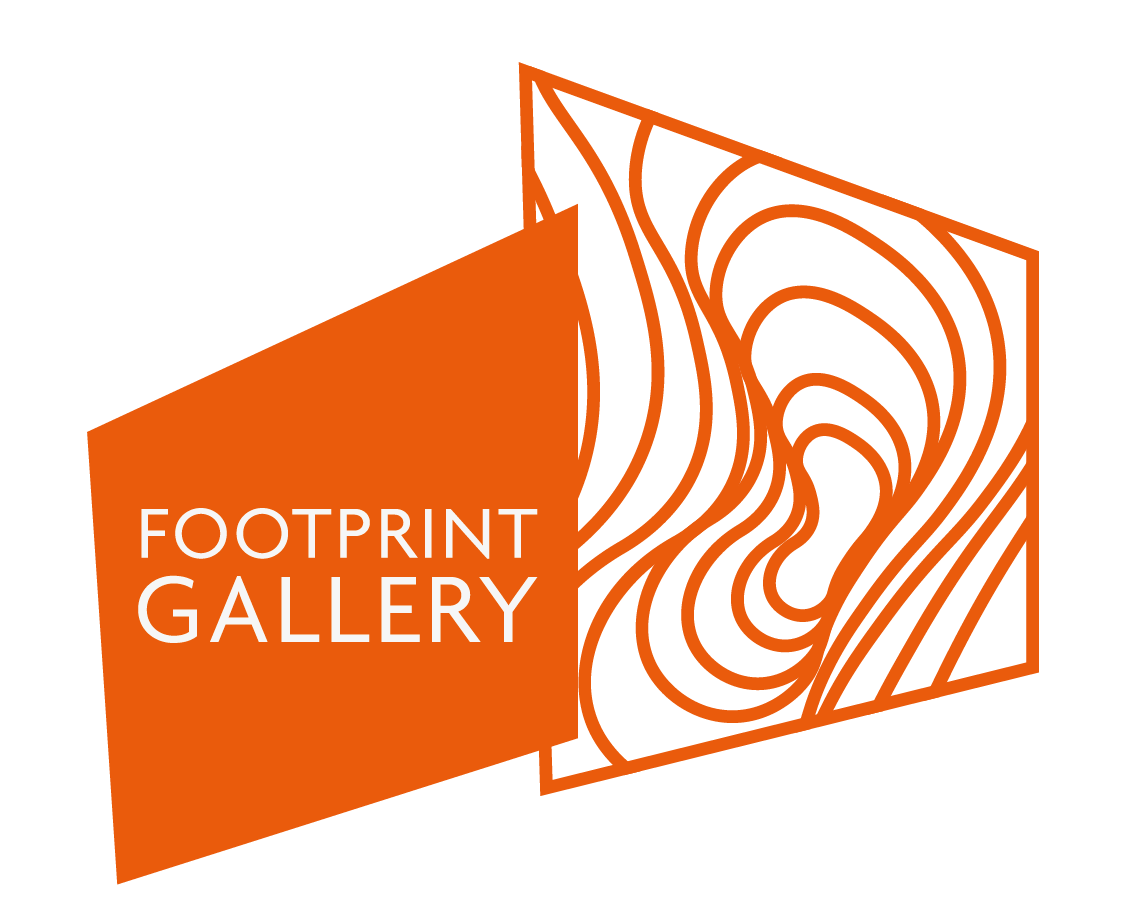 footprint gallery on orange background