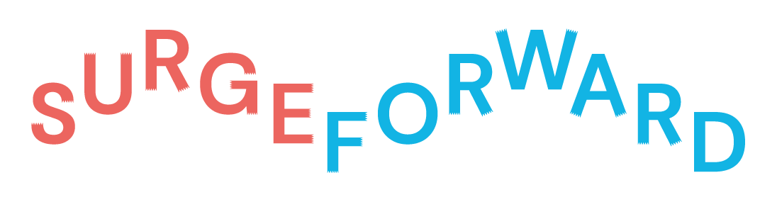 surge forward in red and blue