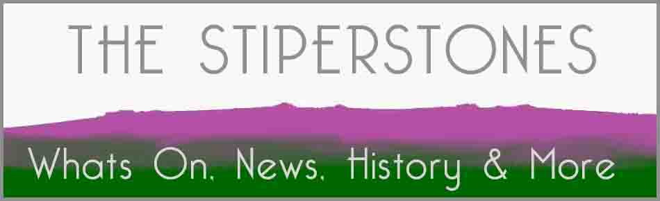 Stiperstones logo in white purple and green